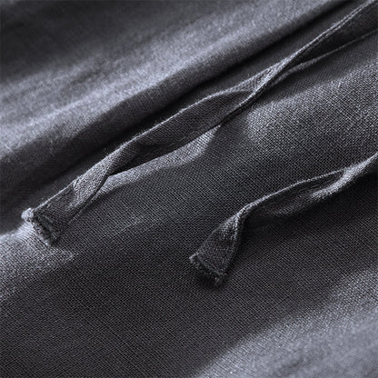 Casual Pure Linen Drawstring Pants
