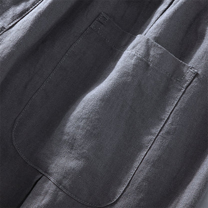 Casual Pure Linen Drawstring Pants