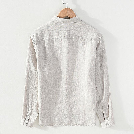 Pure Linen Long Sleeve Casual Shirt